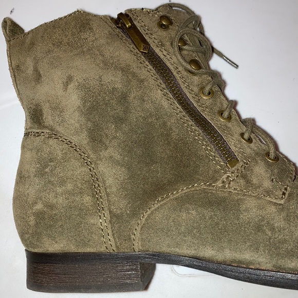 Sam Edelman Army Green Mackay Suede Boots - Picture 3 of 12